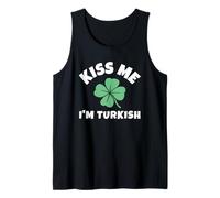 Mens Kiss Me I'm Turkish St. Patrick's Day Funny Irish Turkey Tank Top