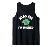 Mens Kiss Me I'm Wicked St. Patrick's Day Funny Irish Tank Top