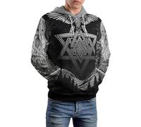 Men's Knights Templar Printed Hoodie Long Sleeve Pullover Jacket Vintage Medieval Knight Sweatshirt Cosplay Hoodies