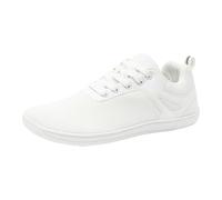 Mens Knit Mesh Breathable Trainers Wide Fit Orthopedic Sneakers Slip on Platform Running Shoes Lightweight Casual Arch Support Trainers Tennis Joggers Boots Backpacking Footwear (4-White, 5)