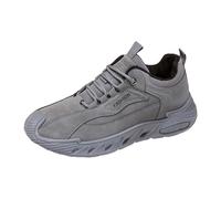 Mens Knit Mesh Trainers Slip on Wide Fit Sneakers Platform rekking Boots Arch Support Hiking Boots Orthopedic Running Shoes High Top Trainers Backpacking Walking Footwear (Grey-b, 9.5)