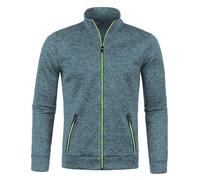 Mens Knitted Cardigan Sweater Mens Chunky Knitted Sweater Cardigan Turn Down Collar Fleece Lined Zipper Winter Jumper Full Zip Front Stand Collar Classic Knitwear Jumper