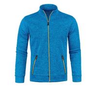 Mens Knitted Cardigan Sweater Mens Chunky Knitted Sweater Cardigan Turn Down Collar Fleece Lined Zipper Winter Jumper Full Zip Front Stand Collar Classic Knitwear Jumper