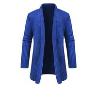 Men's Knitted Cardigan Top Mens Autumn Chunky Knitted V Neck Buttoned Cable Knit Cardigans Slim Fit Knitted Button Cardigan Sweater Middle-Aged and Elderly Sweater Men