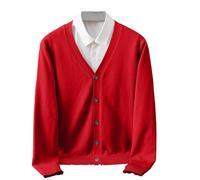 Mens Knitted Cardigan V Neck Button Jumper Plain Coloured Cardigans Lightweight Classic Soft Wool Jumpers Long Sleeve Knitwear Sweaters For Men Spring