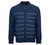 Men's Knitted Cardigans Crew Neck Full Zip-Up Long Sleeve Cable Knit Classic Style with Side Pockets Sweater Navy 4XL