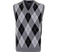 Men's Knitted Sleeveless Tank Top V Neck Knitted Slipover Vest with Classic Diamond Pattern Casual Lightweight Sweater Vest for Layering, Medium, Mid Grey