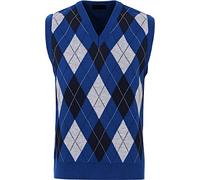 Men's Knitted Sleeveless Tank Top V Neck Knitted Slipover Vest with Classic Diamond Pattern Casual Lightweight Sweater Vest for Layering, Medium, Denim