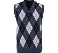 Men's Knitted Sleeveless Tank Top V Neck Knitted Slipover Vest with Classic Diamond Pattern Casual Lightweight Sweater Vest for Layering, 4X-Large, Navy Mix