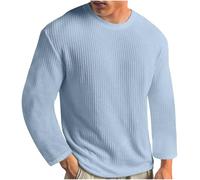 Mens Knitted Tops Jumper Crew Neck Sweater Basic Narrow Stripes Knitting Shirt Long Sleeve Ribbed Jumpers Regular Fit Classic Pullover Long Sleeve Shirts Going Out Workout Fitness Deals Promotion 20