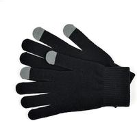 Men's Knitted Touch Screen Gloves with grey tips for touch screen phones and ipods