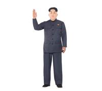Mens Korean Dictator Costume Adult Kim Jong Un Fancy Dress Halloween President