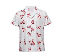 Men's Kramer Seinfeld Lobster Shirt Button-Up White Shirt Casual Shirt Top-XL, White, XL