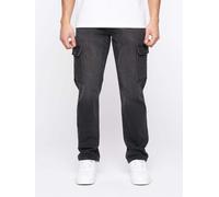 Mens 'KREMTAP' Loose Fit Denim Cargo Jeans - Black Wash
