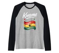 Mens Kwame Ghana Flag Ghanaian Name Birthday Gift Raglan Baseball Tee