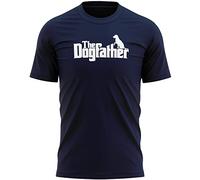Mens Labrador T Shirt The Dogfather Tee Funny Gifts for Labrador Owner, L, Navy