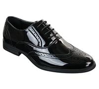 Mens Lace Patent Brogues Shoes Gatsby Classic 1920's Shiny White Black Red
