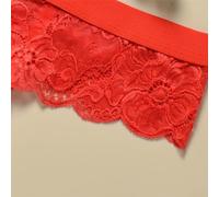 Men's Lace Thong Underwear See Through Mesh G-String Low Waist U Pouch Breathable Sheer T-Back Briefs for Sissy Lingerie Solid Color Black White Green Pink Red(Red)