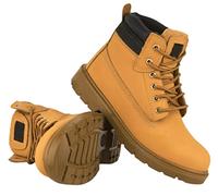 Men's Lace Up Anti Slip Padded Collar Leather Ankle Safety Boots Steel Toe Cap Work Boots Hiker Shoes UK Sizes (6-13) (Honey, uk_footwear_size_system, adult, men, numeric, medium, numeric_11)