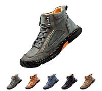 Mens Lace Up Casual Flat Hi High Top Ankle Boots Shoes Trainers Mens Walking Hiking Boots Trekking Shoes Lightweight Non-Slip Breathable Walking Trainers Outdoor Workwear Sneakers