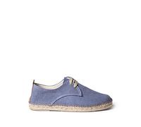 Men's lace-up Espadrille in Cotton Fabric - Dixon - Blue, 10 UK - 44 EU