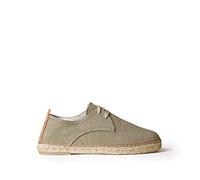 Men's lace-up Espadrille in Cotton Fabric - Dixon - Khaki, 9 UK - 43 EU