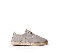 Men's lace-up Espadrille in Cotton Fabric - Dixon - Stone, 6,5 UK - 40 EU
