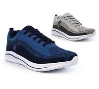 Mens Lace Up Trainers Size 6 Boys Trainer Size 12 Mens Memory Foam Trainers Memory Foam Trainer Lace Up Shoes Lightweight Comfort Sizes 6-12 Grey/Blue 10 UK