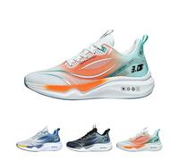 Mens Lace up Trainers Walking Running Shoes Mesh Slip On Lightweight Comfortable Athletic Fitness Fashion Training Sneakers Breathable Jogging Tennis Badminton Mesh Shoes Outdoor White