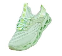 Men's Lace-Up Walking Sneakers - Breathable & Ultra-Lightweight, Sport-Casual Design with Fashionable Platform for Guys Green
