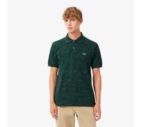 Men's Lacoste Classic Fit Flower Print L.12.12 Polo Shirt in Green