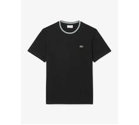 Men's Lacoste Contrast Collar Mens T - Shirt - Black - Size: 40/Regular