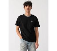 Men's Lacoste Contrast Collar Mens T - Shirt - Black - Size: 42/Regular