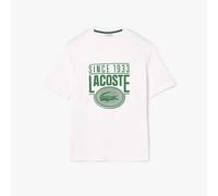 Men's Lacoste Loose-Fit Heavy Cotton Printed T-Shirt in White