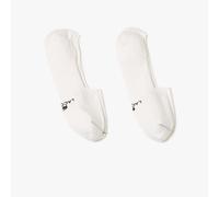 Men's Lacoste Organic Cotton Jerse No Show Socks in White