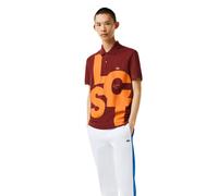 Men's Lacoste polo shirt, classic cotton polo with button placket,...