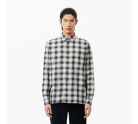 Men's Lacoste Regular Fit Flannel Shirt in Black