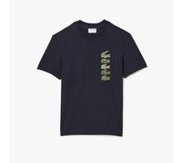 Men's Lacoste Regular Fit Iconic Croc T-Shirt in Blue