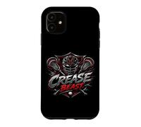 Mens Lacrosse Crease Beast Elite Attack Player Humor Case for iPhone 11