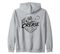 Mens Lacrosse Crease Beast Fast Tough Unstoppable Zip Hoodie