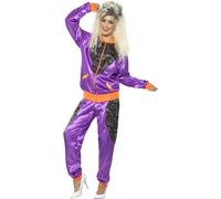 Mens Ladies 80s Shell Suit Fancy Dress Costume Scouser Tracksuit Womens New