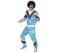 80s Height of Fashion Shell Suit Costume, Blue