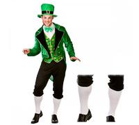 Mens Ladies Leprechaun Costumes St Patrick's Day Irish Adult Couples Fancy Dress
