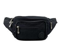 Mens Ladies Lorenz Nylon Bum Bag Fanny Pack 6 Colours Travel Raves Holiday - Black