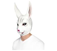 Mens Ladies Novelty Funny White Easter Bunny Rabbit Stag Fancy Dress Animal Mask