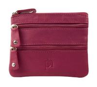 Mens Ladies Quality Leather Coin Purse by Prime Hide 3 Sections 10 Colours Handy