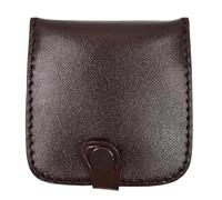 Mens Ladies Real Leather Coin Pouch Tray Wallet Notes Purse Change Loose Money Square (Tan)