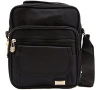 Mens/Ladies Smooth Canvas Style 'Small Messenger' Work/Travel Shoulder Bag - Black