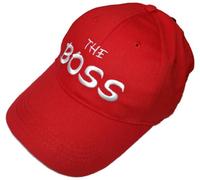 Mens/Ladies 'The Boss' Adjustable Baseball Cap Hat/Available in Black, Navy and Red/ONE Size (Red)