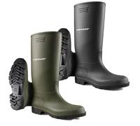 MENS LADIES UNISEX DUNLOP WELLINGTONS BOOTS WELLIES FULLY WATERPROOF CALF HIGH ANKLE MUCKER SNOW RAIN RUBBER SHOES (BLACK, UK Footwear Size System, Adult, Men, Numeric, Medium, 7)